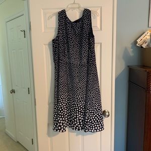Blue/white polka dot dress from Talbots